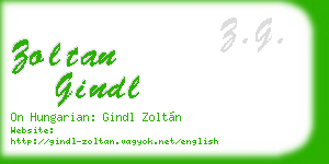 zoltan gindl business card
